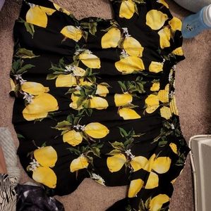 Lemon off shoulder shirt